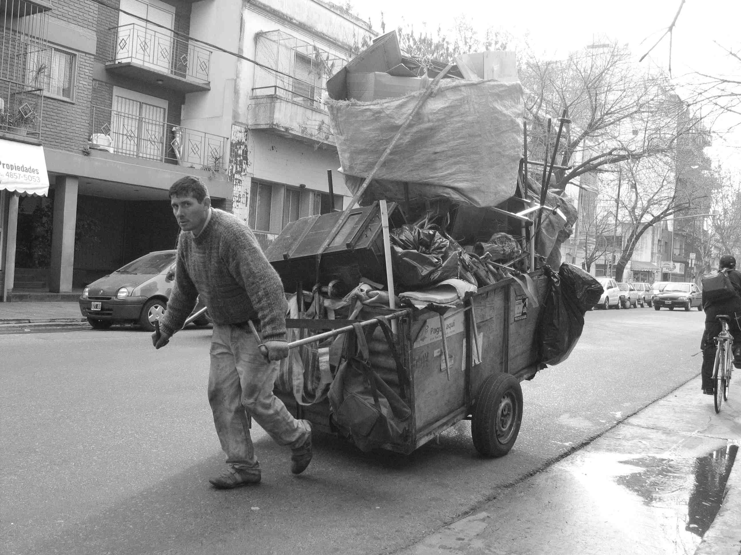 Communities around the world transport, sort through, and upcycle waste. In Mexico, where this photo was taken, these communities are called cartoneros. 
