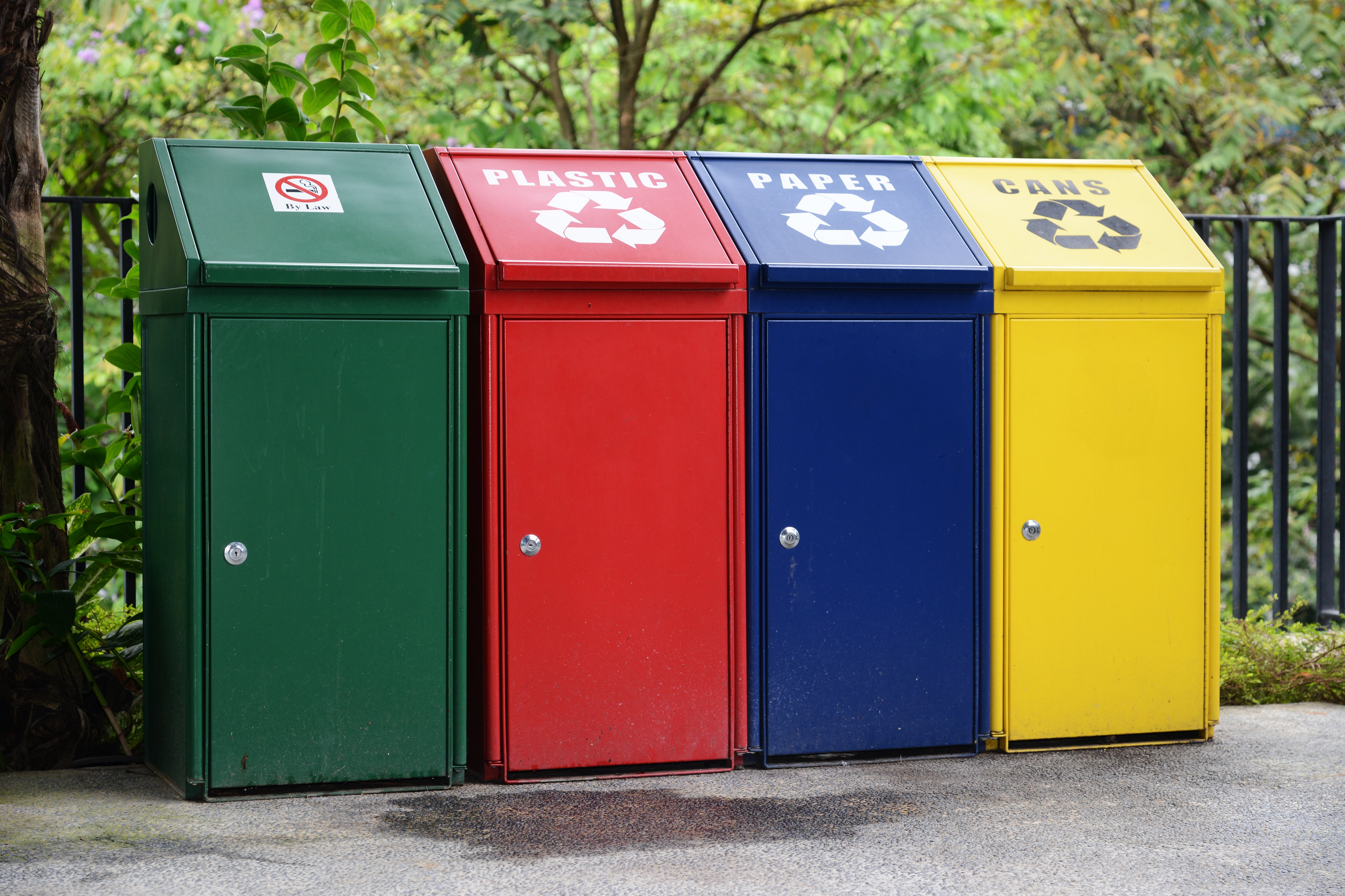 recycling bins